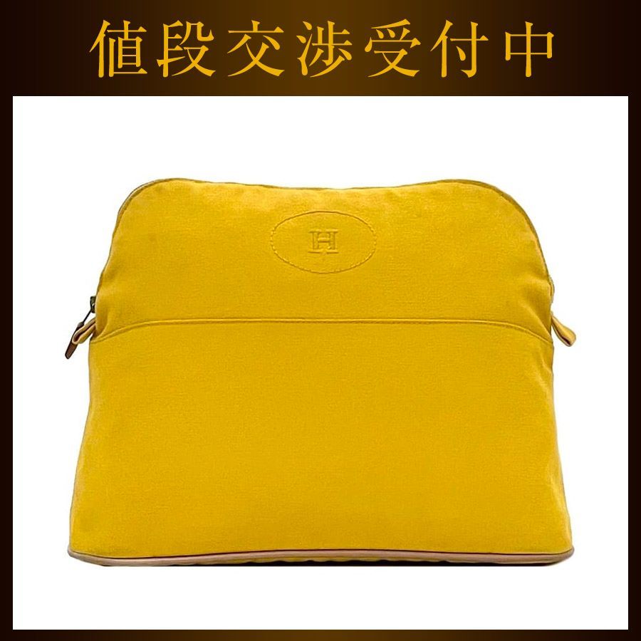 美品☆HERMES エルメス☆ボリード ポーチ 大型 イエロー エルメス ポーチ ボリードポーチ GM イエロー ボリード 美品