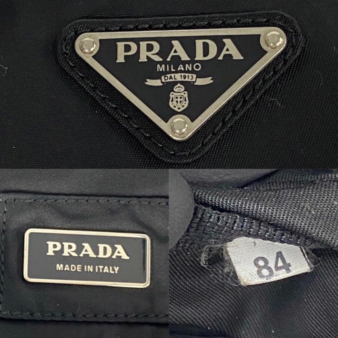 極 美品 希少品 PRADA プラダ 三角ロゴ 金具 ナイロン ミニ ボディ