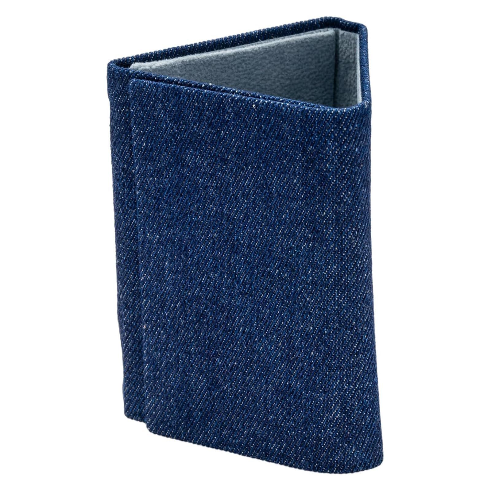 新品 名刺サイズ HY-8198ST-6 ネイビー PU ステンレス ケース ハード 眼鏡スタンド 折り畳み おしゃれ メガネスタンド テーシーケース