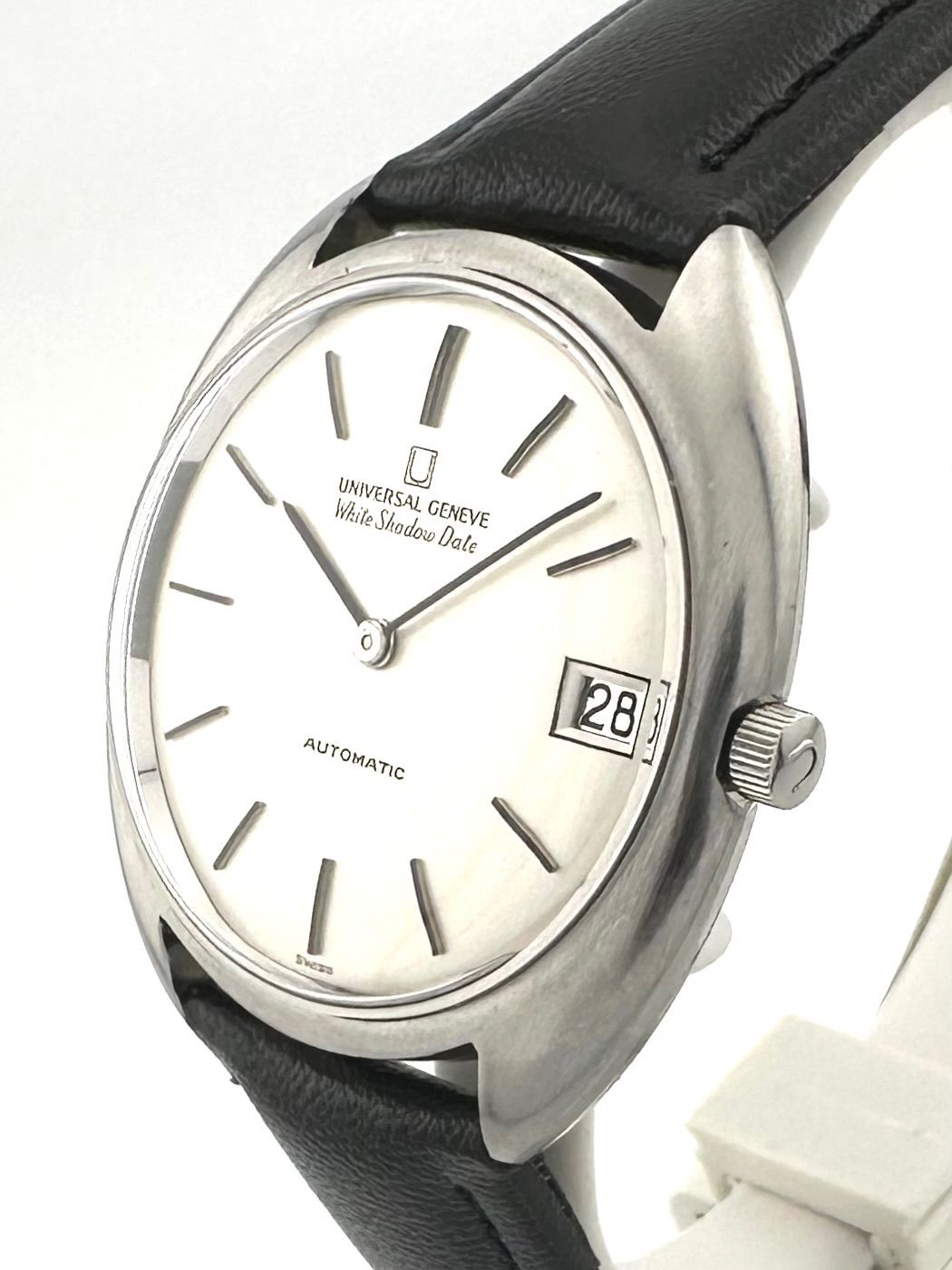 UNIVERSAL GENEVE 867102 ホワイトシャドウ デイト 自動巻き時計  