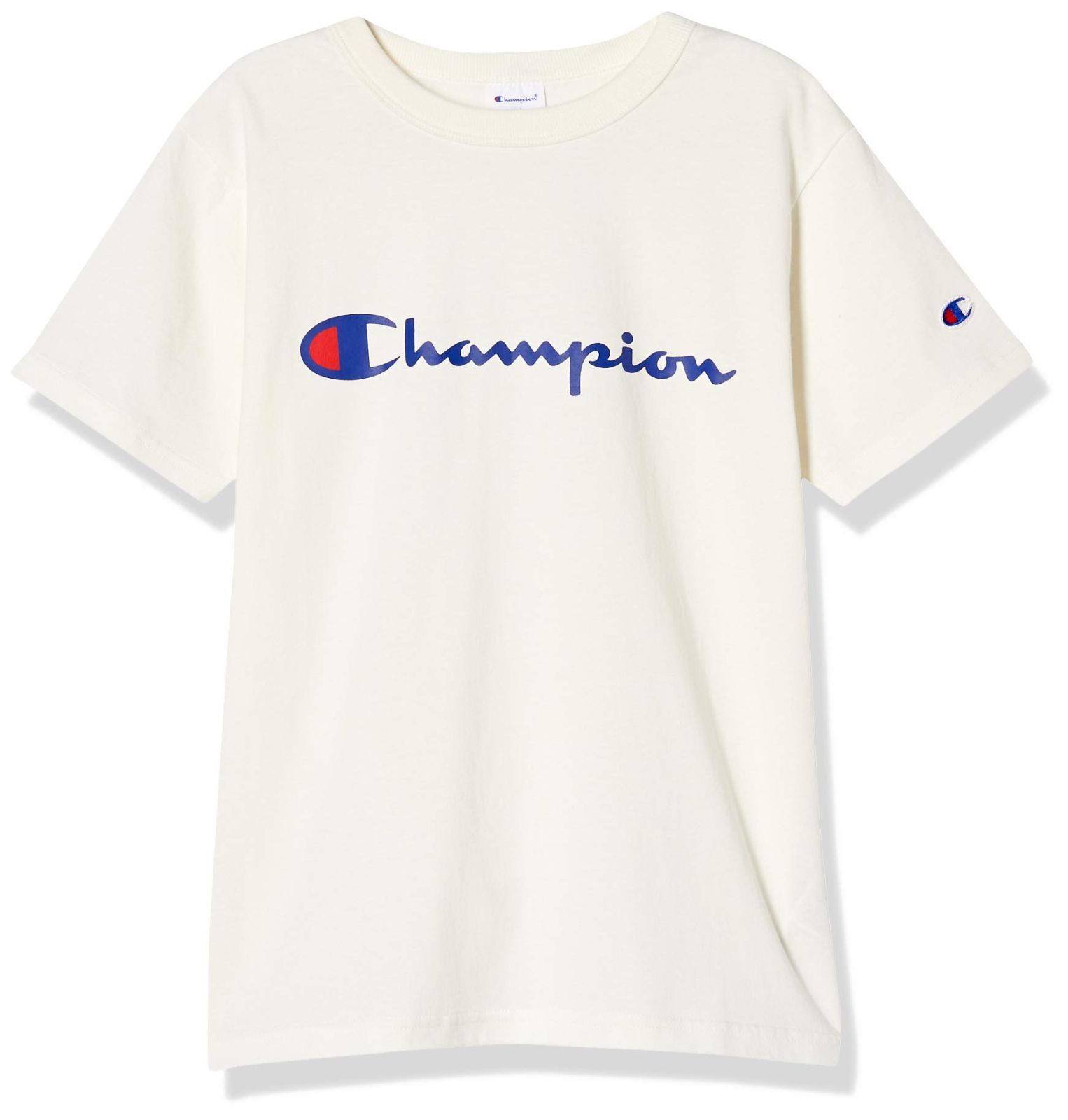 [チャンピオン] Tシャツ 綿100% スクリプトロゴ ショートスリーブTシャツ ベーシック CK-T302 ボーイズ オフホワイト 150