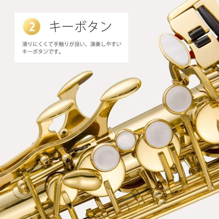 最新アイテム。 アルトサックス 入門セット E Saxophone ゴールドラッカー ケース付き