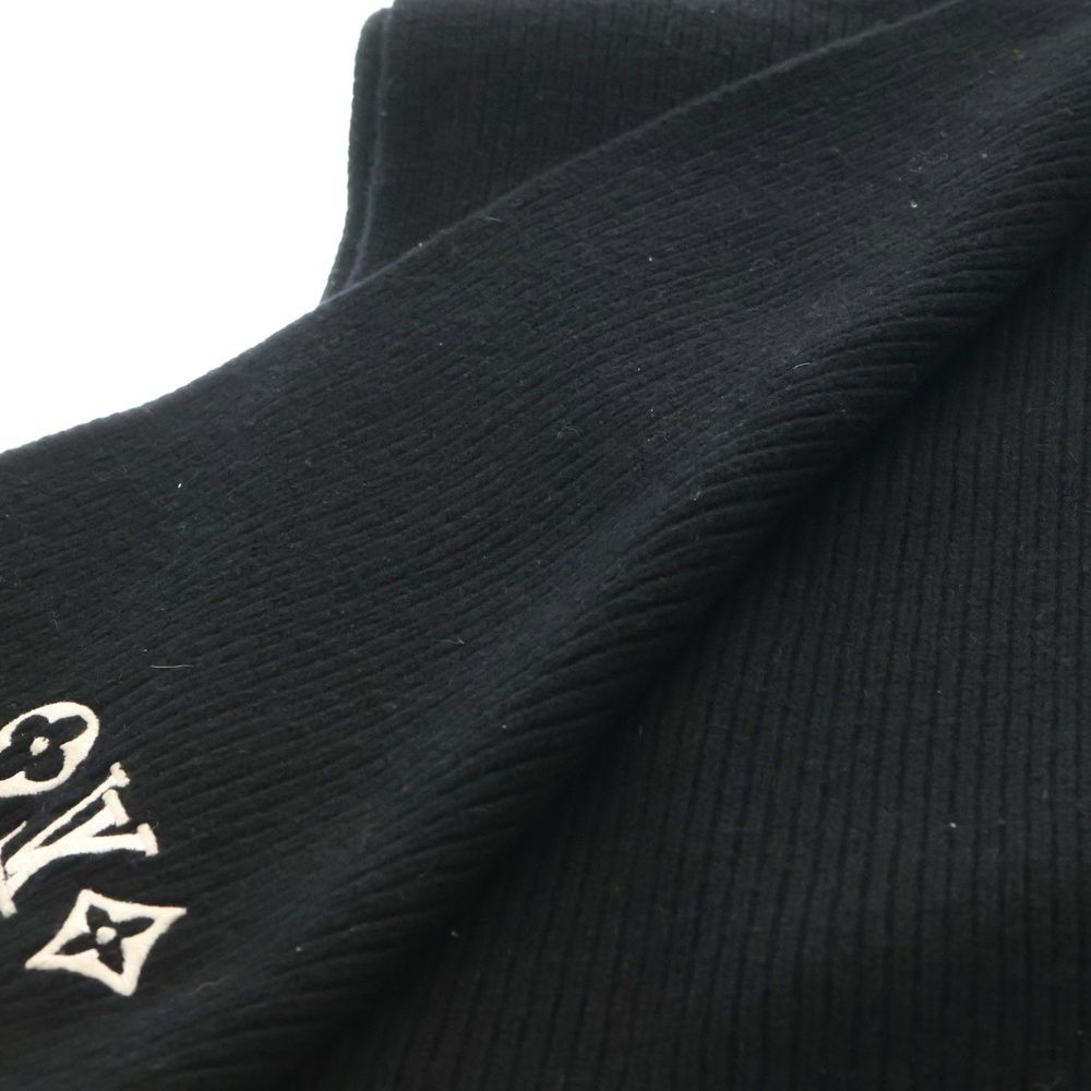  LOUIS VUITTON ルイヴィトン LV ヘッドライン ウール マフラー ブラック M 77928 その他 メンズ