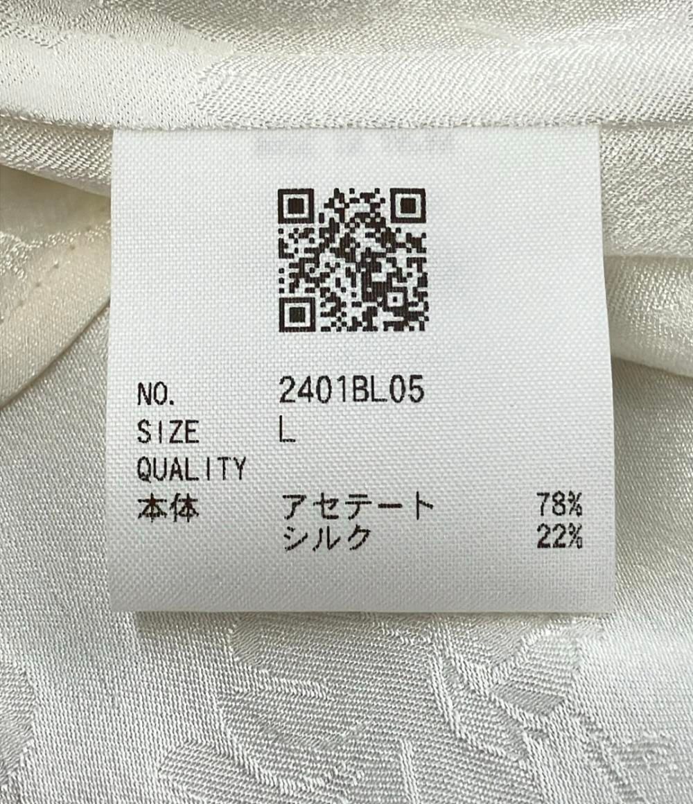 美品 ニューナウ 長袖シャツ 花柄ブラウス レディース SIZE L new now  