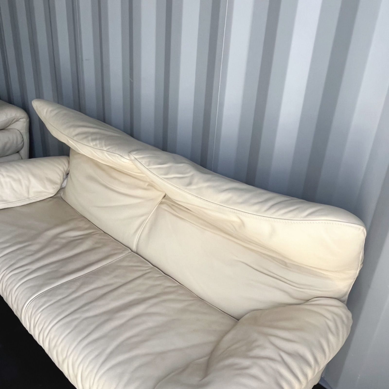 取付無料！IDC大塚家具 ポルトロメック ジェミニ 総本革アイボリーソファ✨ 取付無料！IDC大塚家具 ポルトロメック ジェミニ 総本革