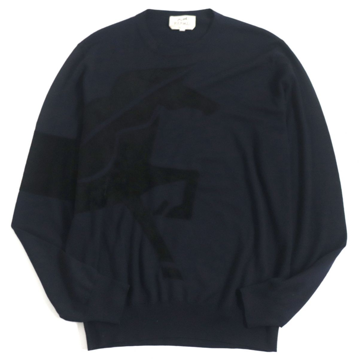 HERMES ニット　ブラック H