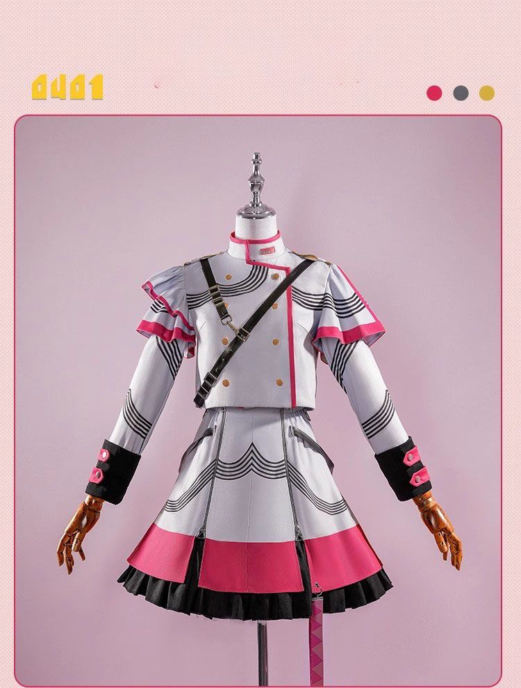 予約販売 重音テト コスプレ衣装セット UTAU公式Ver. バーチャル歌姫風コス 全5点 XS～XXL
