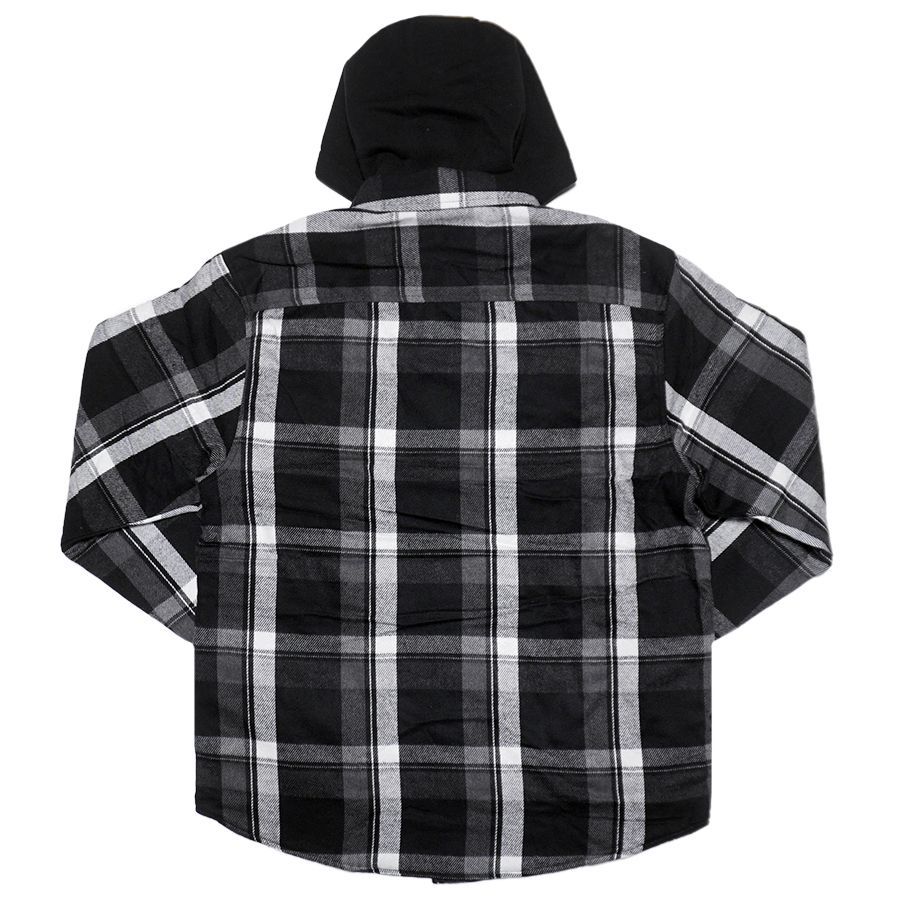 LA GATE HOODED QUILTING JACKET【BLACK×WHITE】 (M・L・XL・2XL 