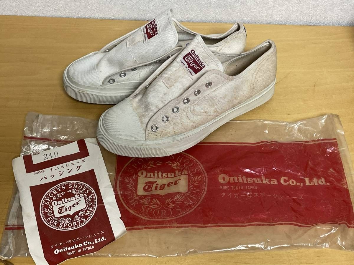 16 未使用品 60s 70s Onitsuka Tiger オニツカタイガー テニスシューズ 
