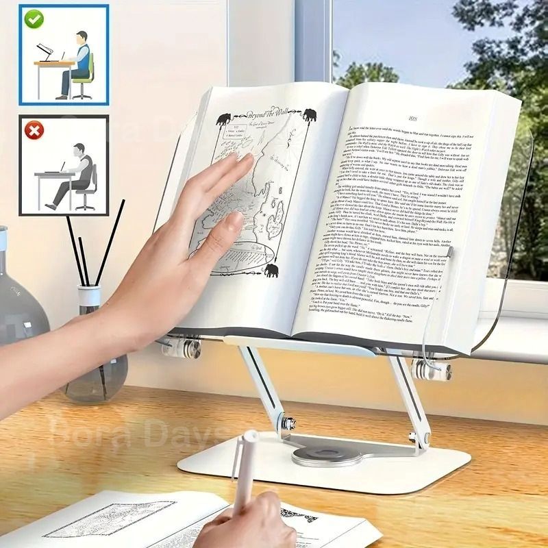 ブックスタンド アクリル 調節 折りたたみ式 ブックホルダー デスクトップスタンド おしゃれ かわいい インテリア 北欧 書見台 料理本 楽譜 タブレット ノートPC 本立て 卓上 書斎 勉強部屋 キッチン インテリア雑貨 北欧風 文具収納