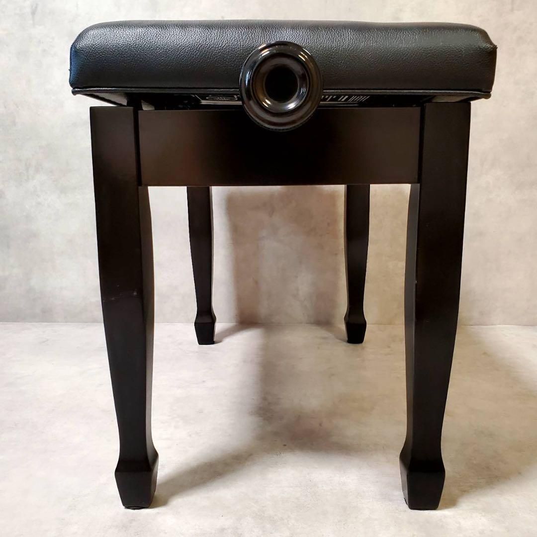【高級】ピアノ椅子 猫脚 日本製 両手ハンドル 高さ調整式 黒 レザー ブラック 高級】ピアノ椅子 猫脚 日本製 両手ハンドル 高さ調整式 黒