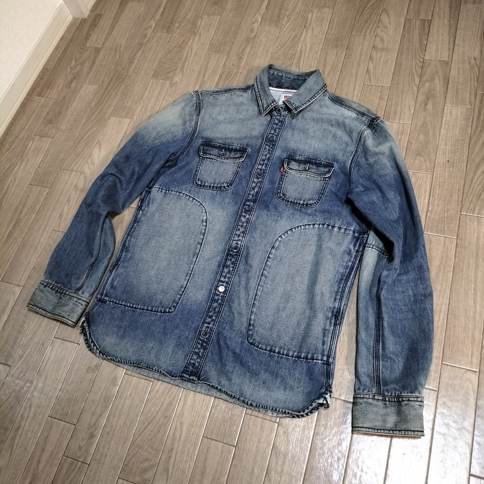 ☆OLD Levi's デニムシャツ Gジャン カバーオール 空環仕上げ チン