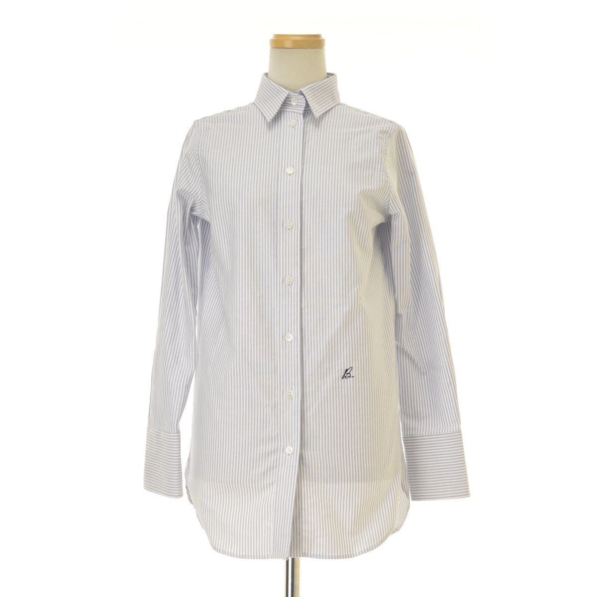 【MADISONBLUE】 長袖シャツ サイズ01 MADISONBLUE】MB241-5003 MADAME LONG SHIRT OX STRIPE長袖シャツ