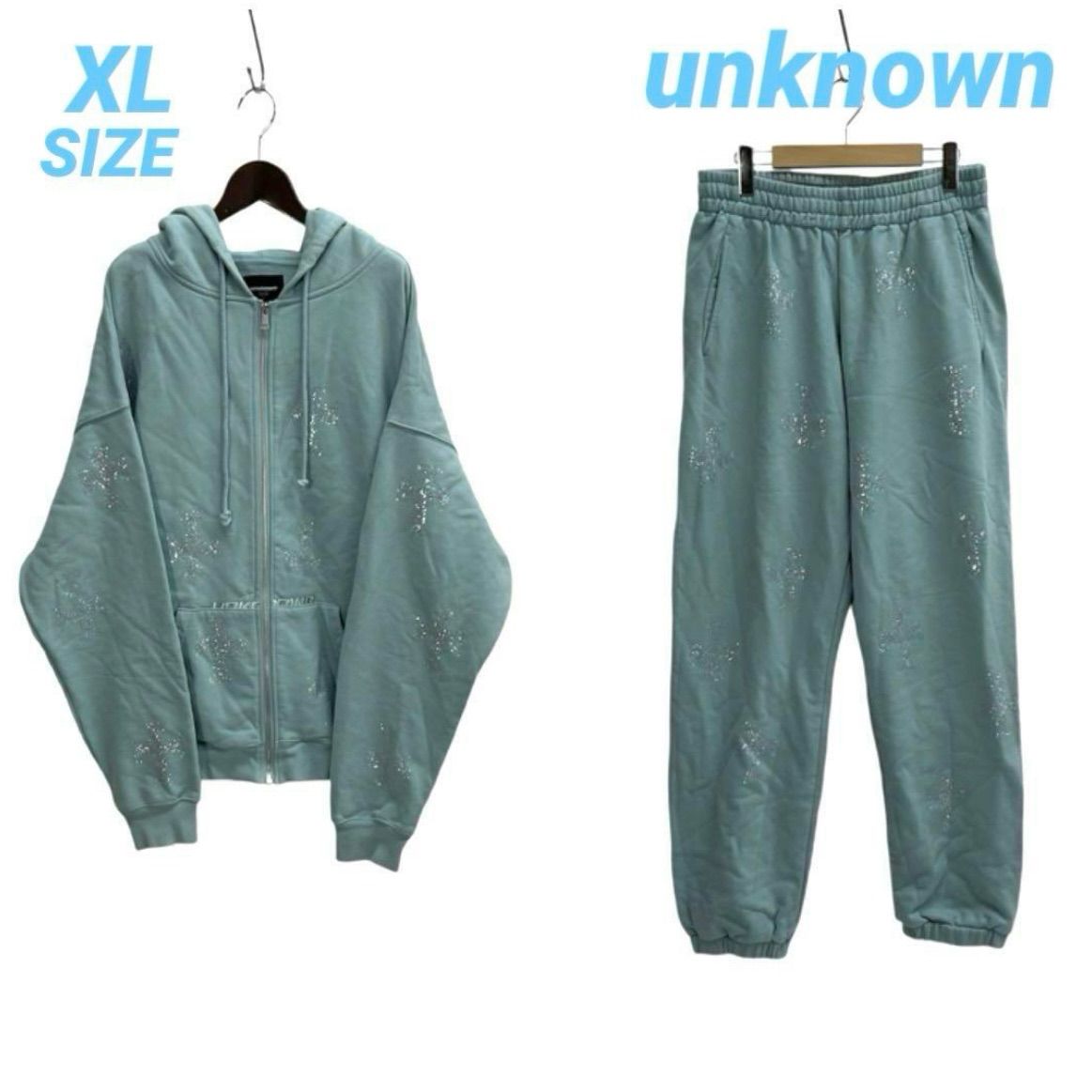 『新品未開封』ダウンタウン 
ガキ使 ソフビ人形  松本&浜田セット unknown アンノウン Zip Hoodie ジップアップパーカー×パンツ