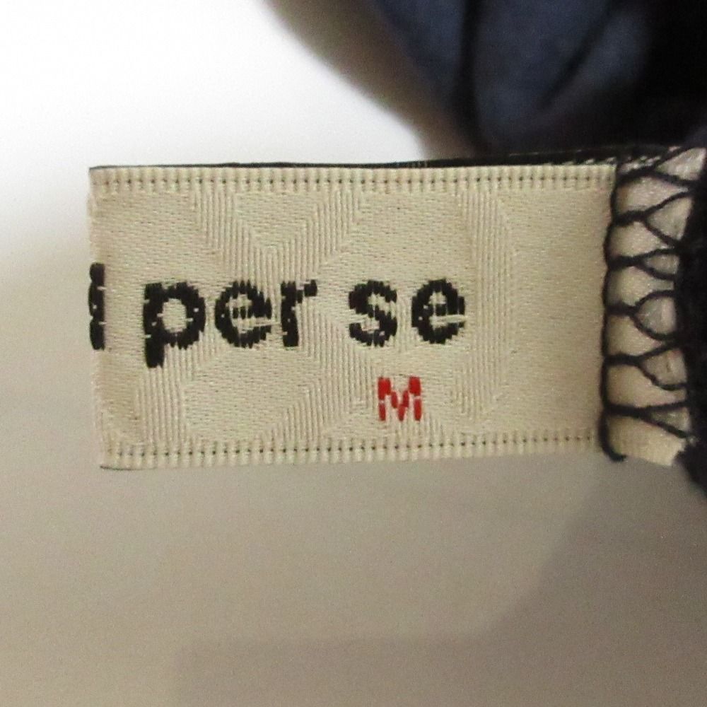 美品 and per se アンパスィ ストレッチ タートルネック 長袖 裏起毛Tシャツ ゴルフウェア サイズM ネイビー レディース 古着 中古 美品 and per se アンパスィ ストレッチ タートルネック 長袖 裏