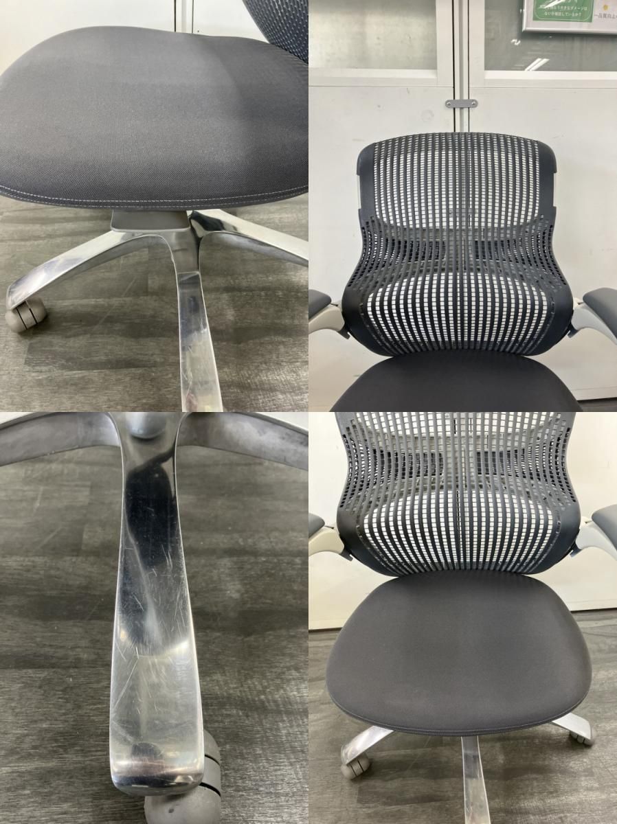 可動肘付ジェネレーションチェア グレー