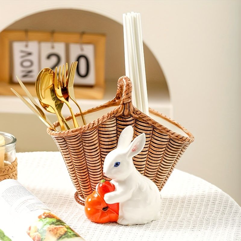 うさぎ　バスケット　白磁　ポーセラーツ　小物入れ　可愛い　透かし白磁　多肉植物 可愛いお花の 木製トレートレイバラ ミモザ イチゴ うさぎさんの小物