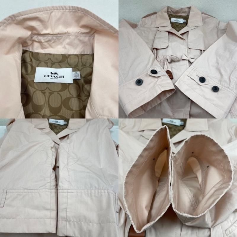 COACH コーチ コート トレンチコート トレンチ コート C2526 裏地 シグネチャー ピンクベージュ GULLKHAN_COM