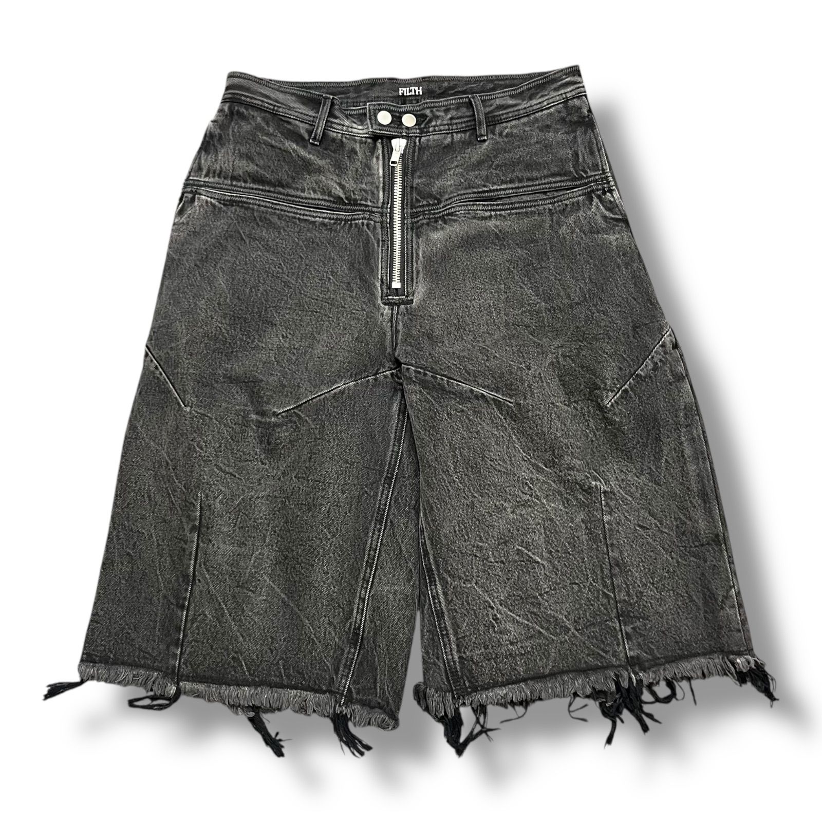 FILTH 24SS Front zip buggy Denim shorts ロントジップバギー