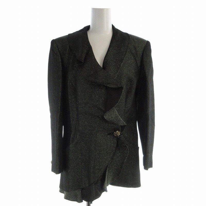 ★美品★ HANAE  MORIセットアップ　ジャケット　スカート38 HANAE MORI ハナエモリ スカートスーツ サイズ:38 ネイビー