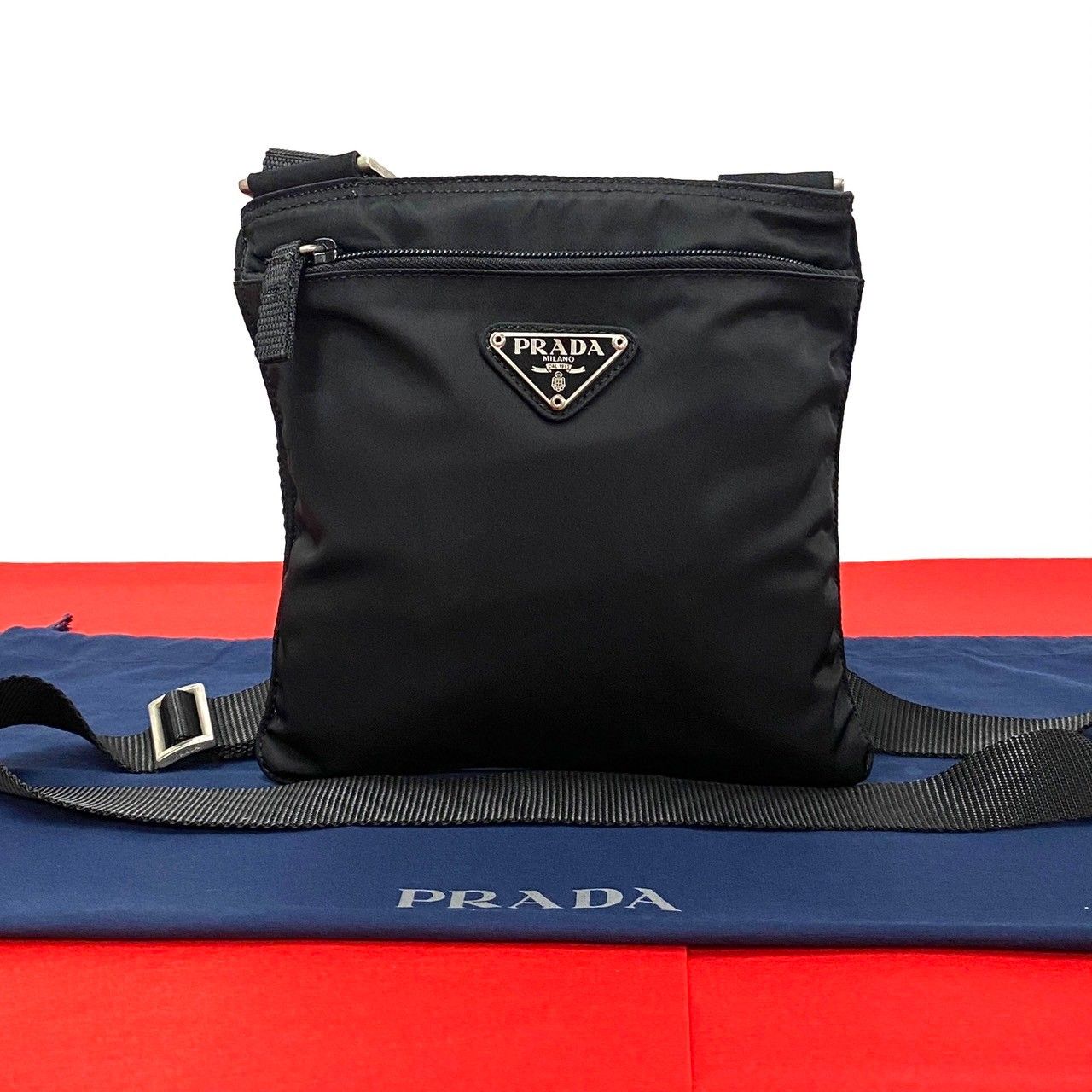 PRADA ミニショルダーバッグ サコッシュ 黒 ユニセックス PRADA プラダ