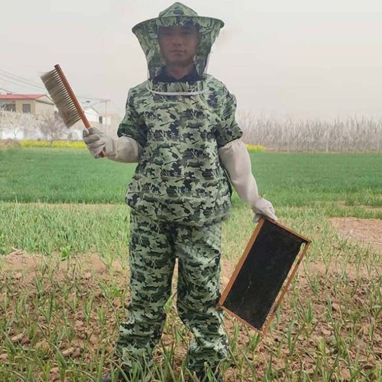 養蜂用 防護服 蜂防護服 上下セット フェイスネット付 害虫駆除
