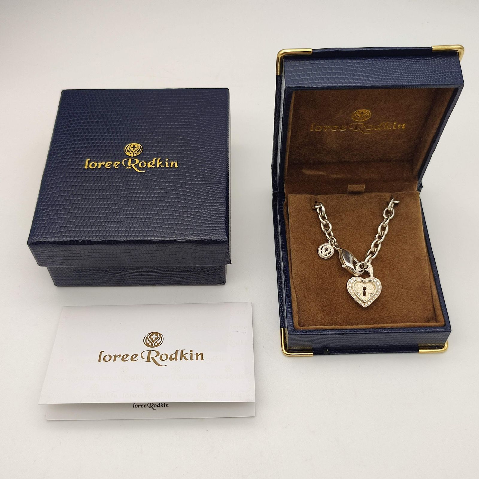 美品】Loree Rodkin ローリーロドキン SMALL HEART LOCK CHARMED