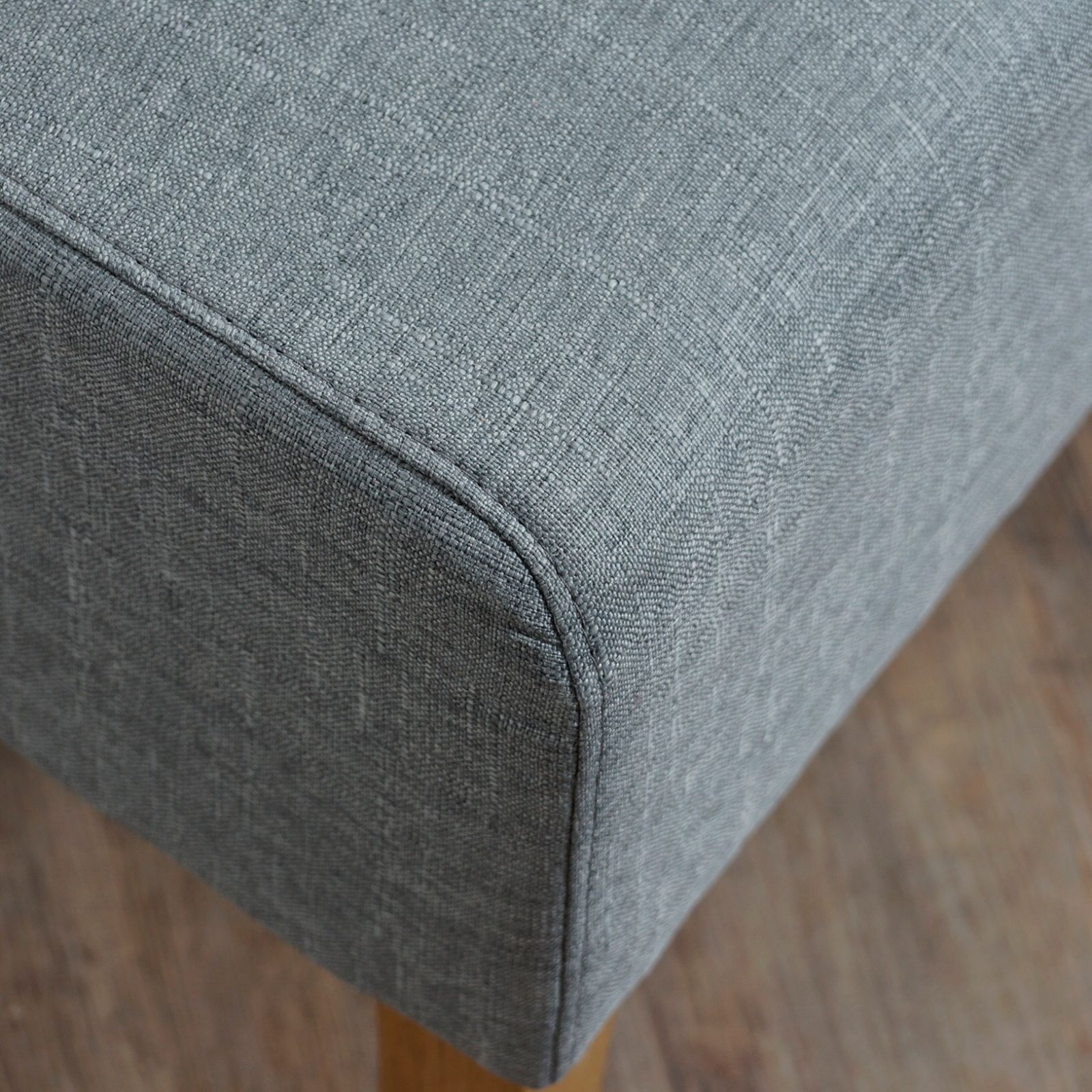 K ダイニング ソファ 2人掛け 幅105cm 天然木脚 青 北欧風 ウェービングベルト 静音設計 2Pソファ コンパクト おしゃれ ファブリック NEXPOTALLINN_EU