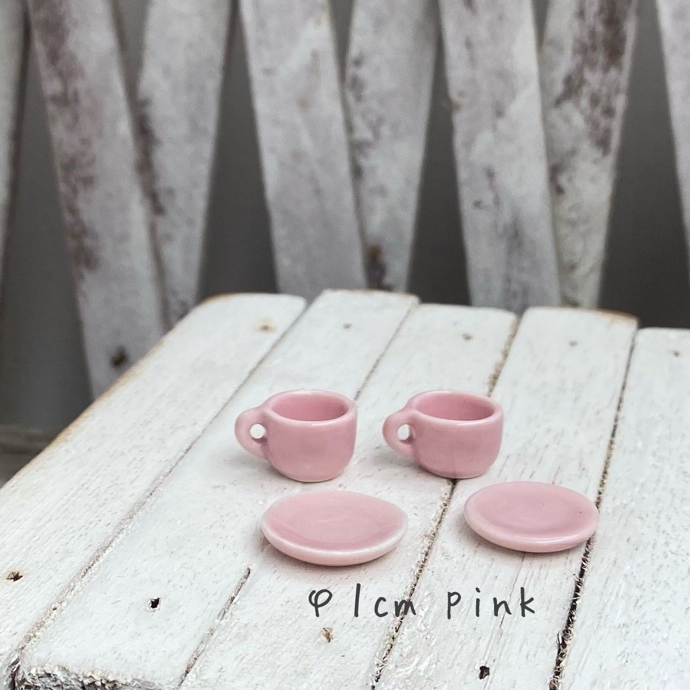 51/ ミニチュア カップ＆ソーサーφ1cm Sサイズ 2客セット/ ミニチュア 