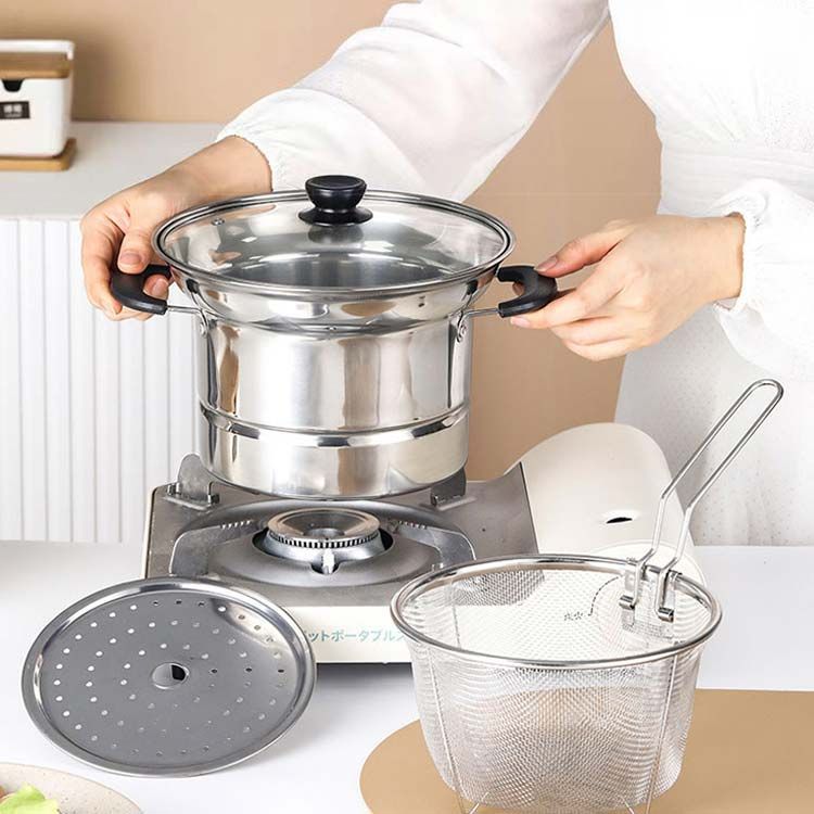 ゆで麺鍋 おでんのです鍋 そばゆで釜 両手鍋 煮込み料理深型