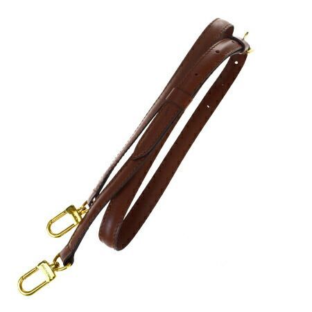 【中古】 ルイヴィトン LOUIS VUITTON バッグ用 ショルダーストラップ ブラウン レザー 68EZ829