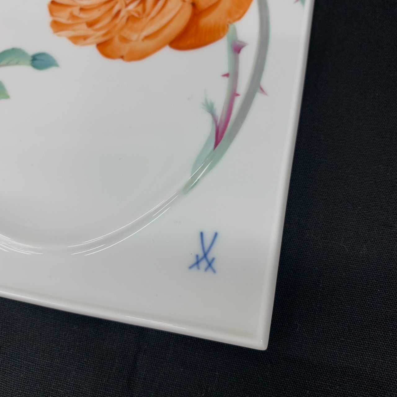 マイセン  陶画板 陶板画 マイセン(Meissn）陶板画no128 ホラ吹き男爵(額付き