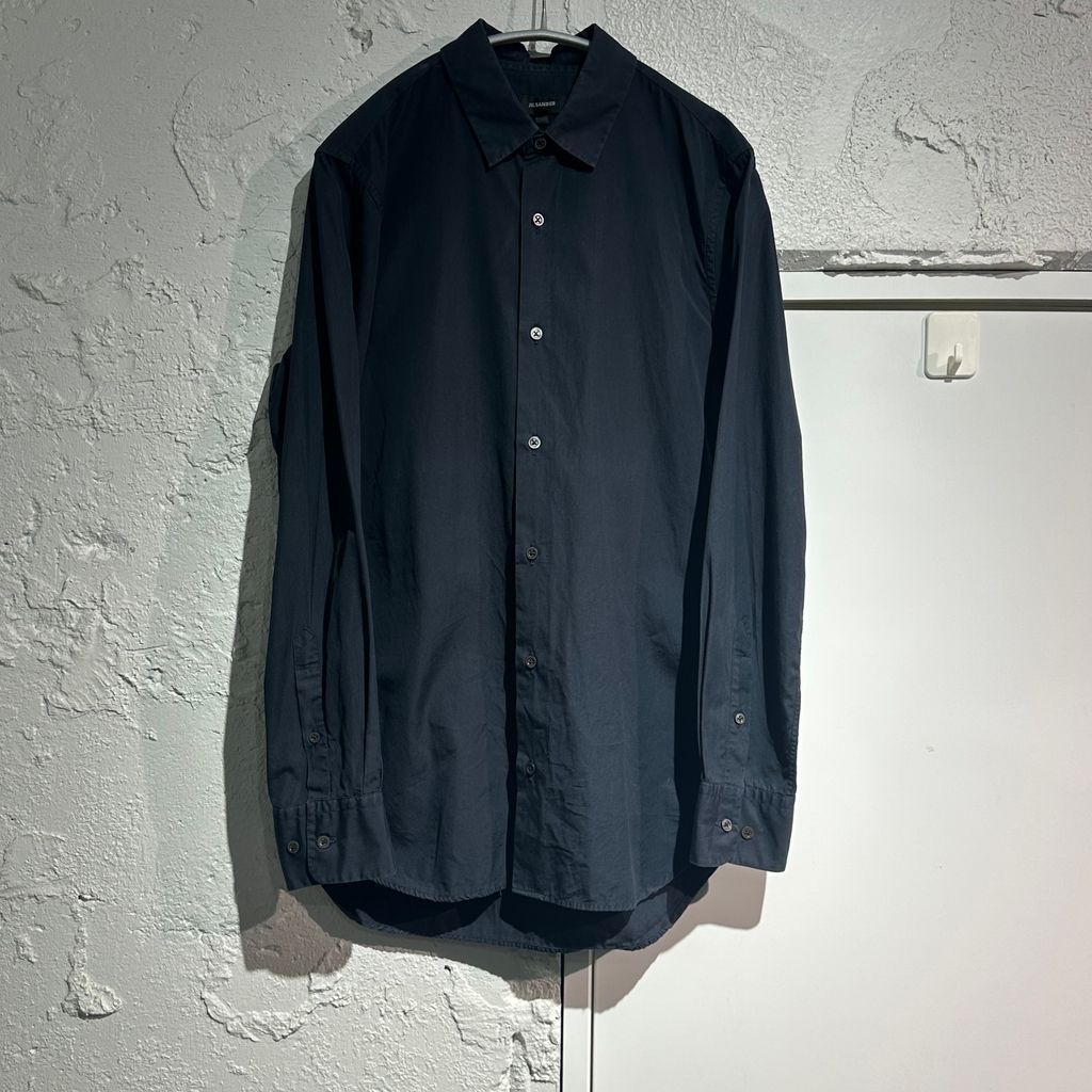 JIL SANDER ジルサンダー Regular Fit Shirt 長袖シャツ ネイビー size 37 表参道A09