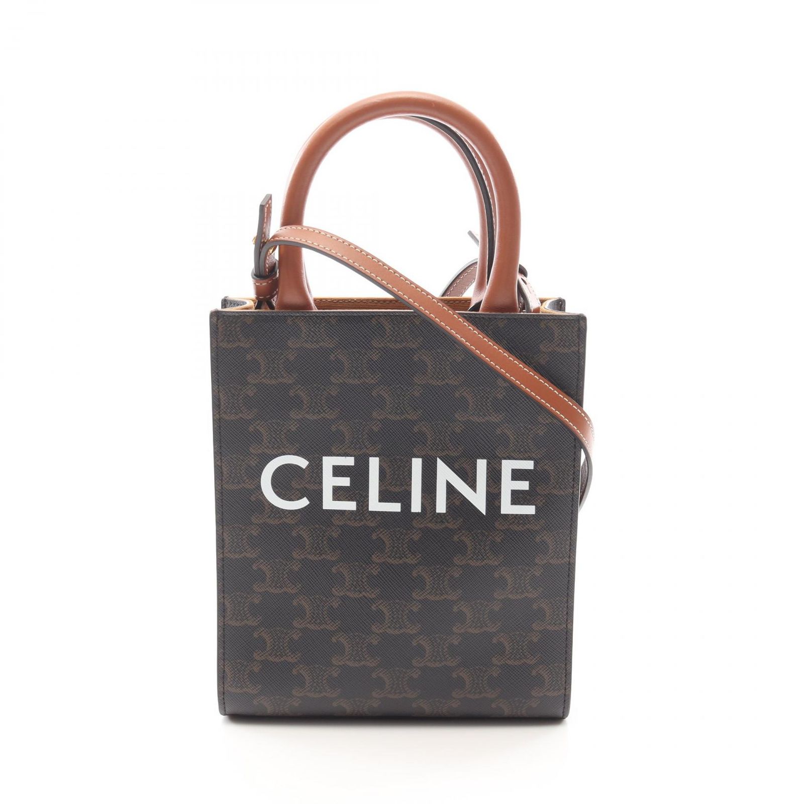 CELINE セリーヌ ミニ バーティカル カバ トリオンフ ハンドバッグ