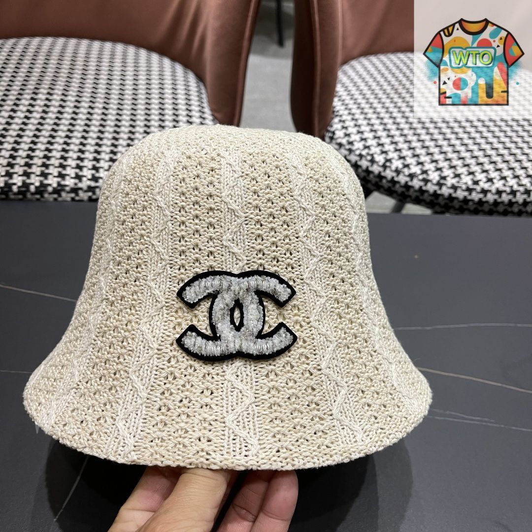 ペ　超レア　シャネル　帽子 Chanel（シャネル） 透かし彫り 通気性 フィッシャーマン