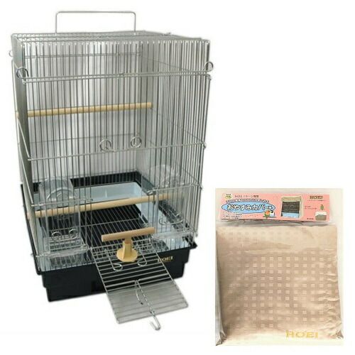 鳥かご HOEI 35手のりG ブラック＋おやすみカバーBセット