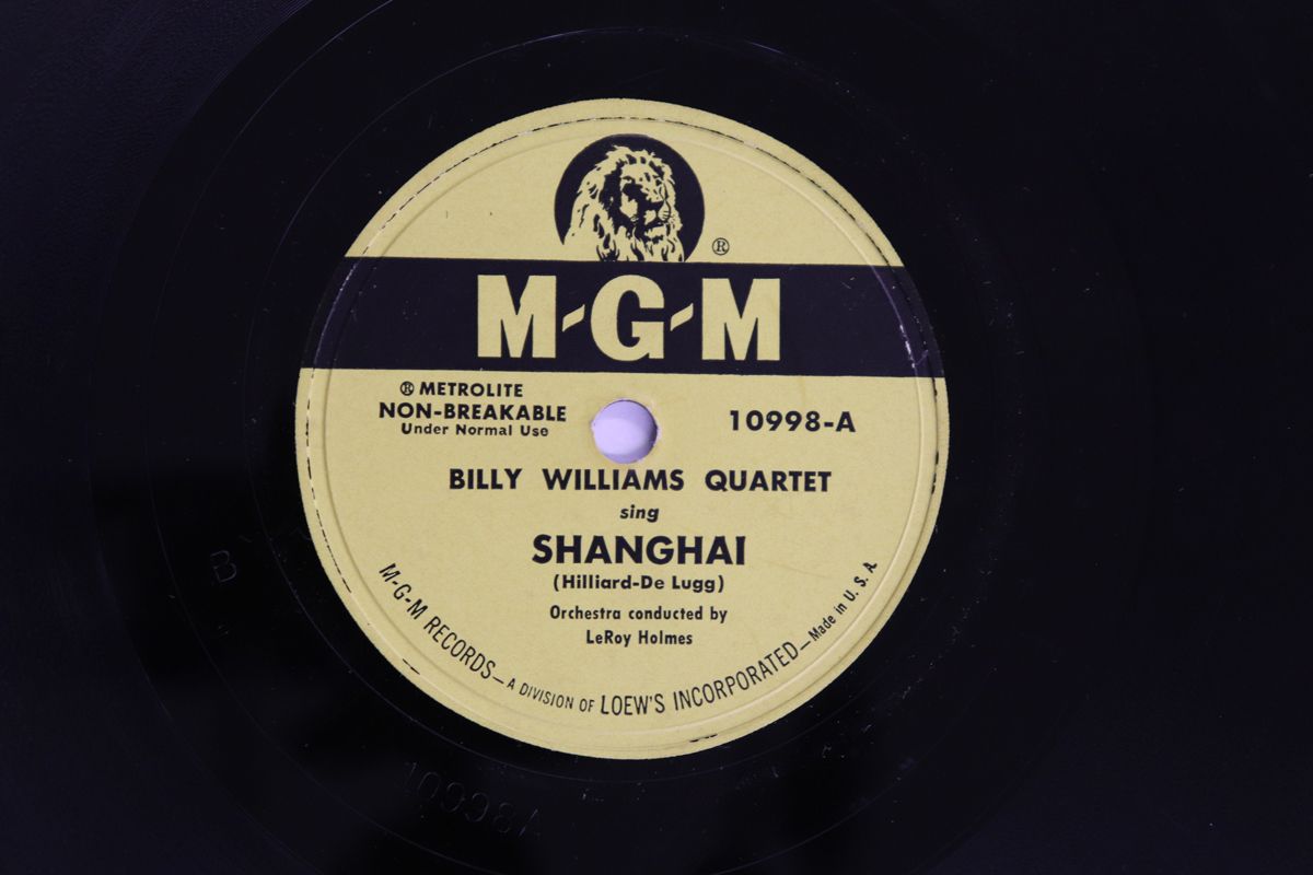 米78RPM/SP Billy Williams Quartet Shanghai / Wondrous Word