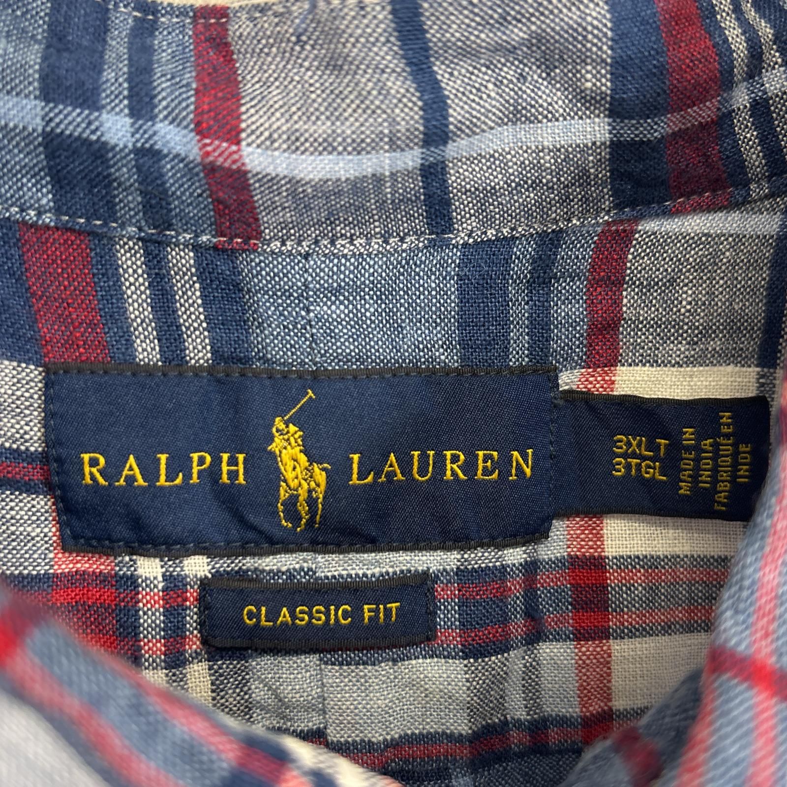 古着 ラルフローレン RALPH LAUREN 長袖シャツ ロゴ 刺繍