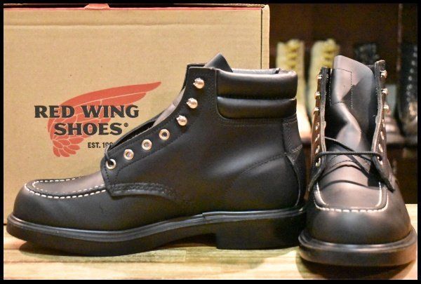 8.5D ♥ 11年 レッドウィング 8133 スーパーソール 黒 ブラック クローム モックトゥ 編み上げ ブーツ redwing HOPESMORE FI092