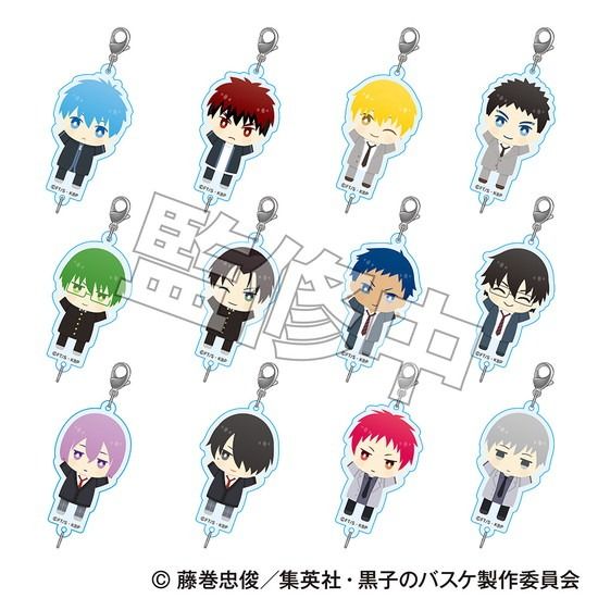 【新品】黒子のバスケ トレーディング繋がるアクリルキーホルダー 指の上シリーズデザイン ver.制服 12個入り1BOX【正規品】