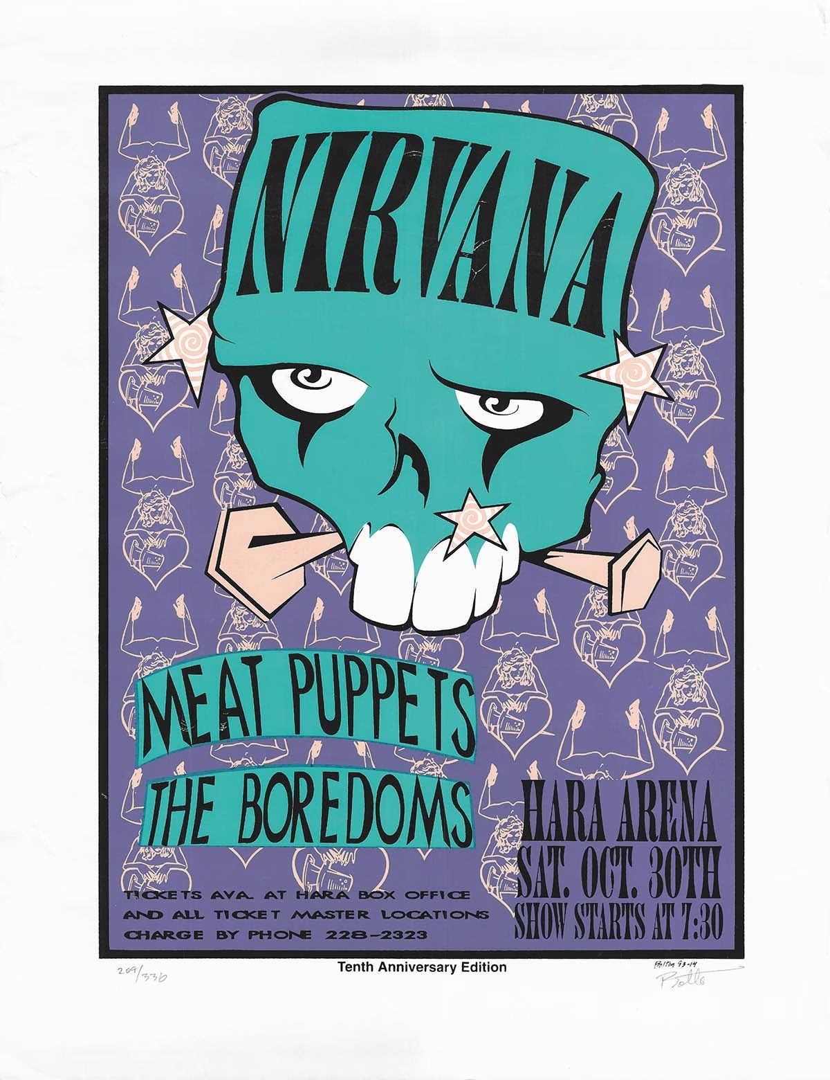 NIRVANA シルクスクリーンポスター Lee Bolton オリジナル NIRVANA シルクスクリーンポスター Lee Bolton オリジナル
