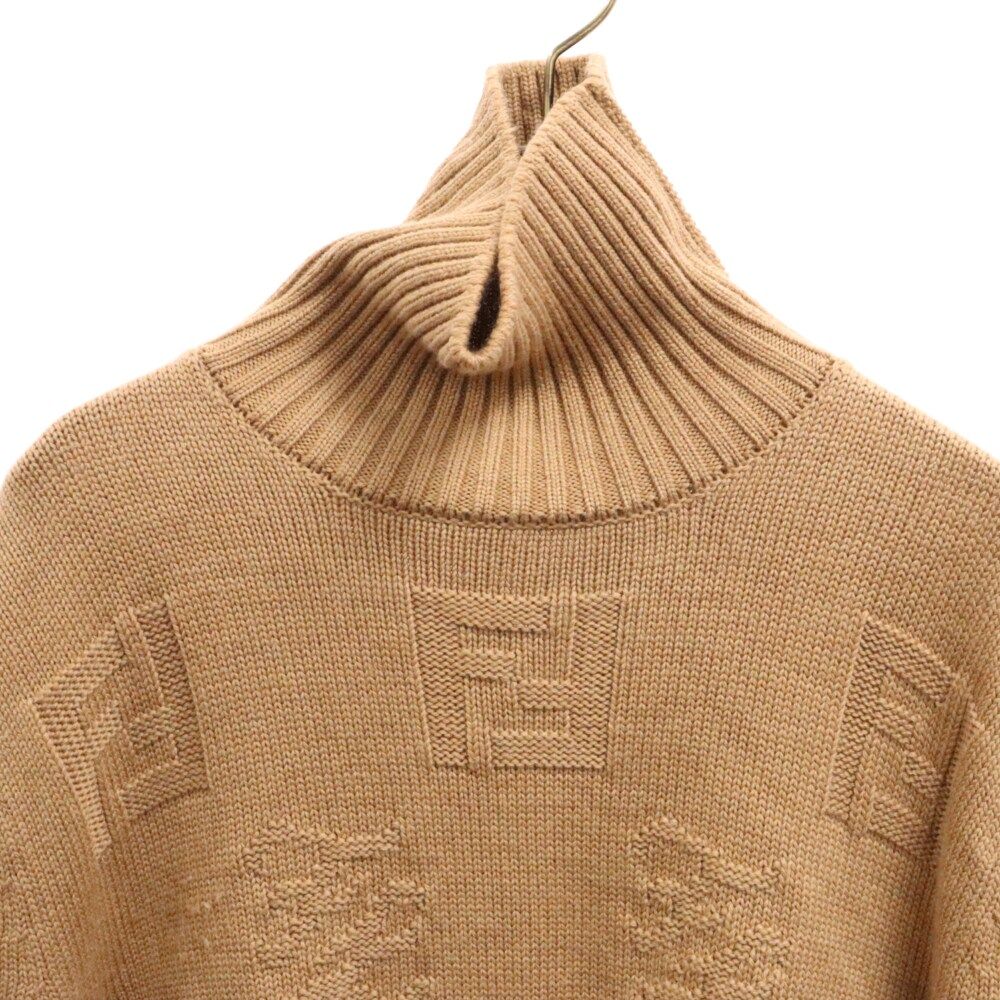 FENDI (フェンディ) ズッカデザイン タートルネックニット