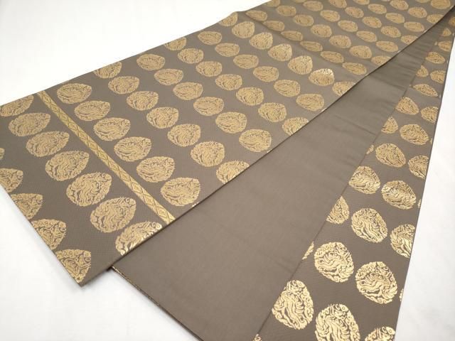 平和屋本店◇極上 龍村晋謹製 両面 全通柄袋帯 円文白虎