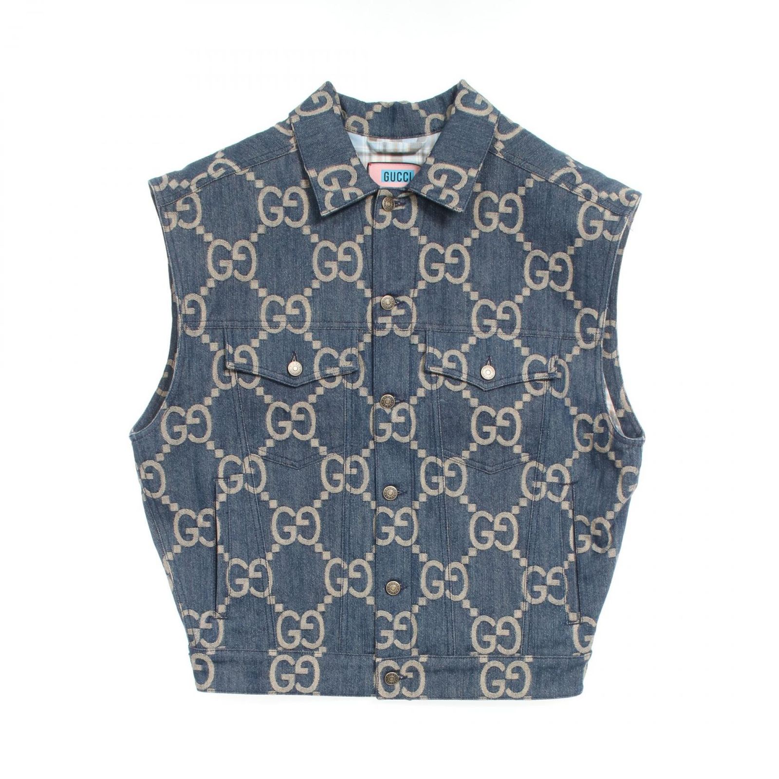 GUCCI　デニムベスト グッチ GUCCI ベスト ジャンボGG デニムジレ その他 ベスト