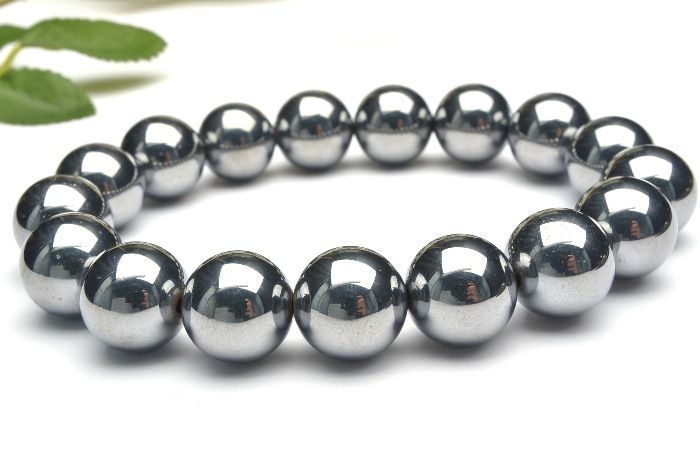 【100%新品，格安】 テラヘルツ鉱石 ラウンド 12mm ブレスレット 1個売り パワーストーン 天然石 _B110-12 ブレスレット・バングル