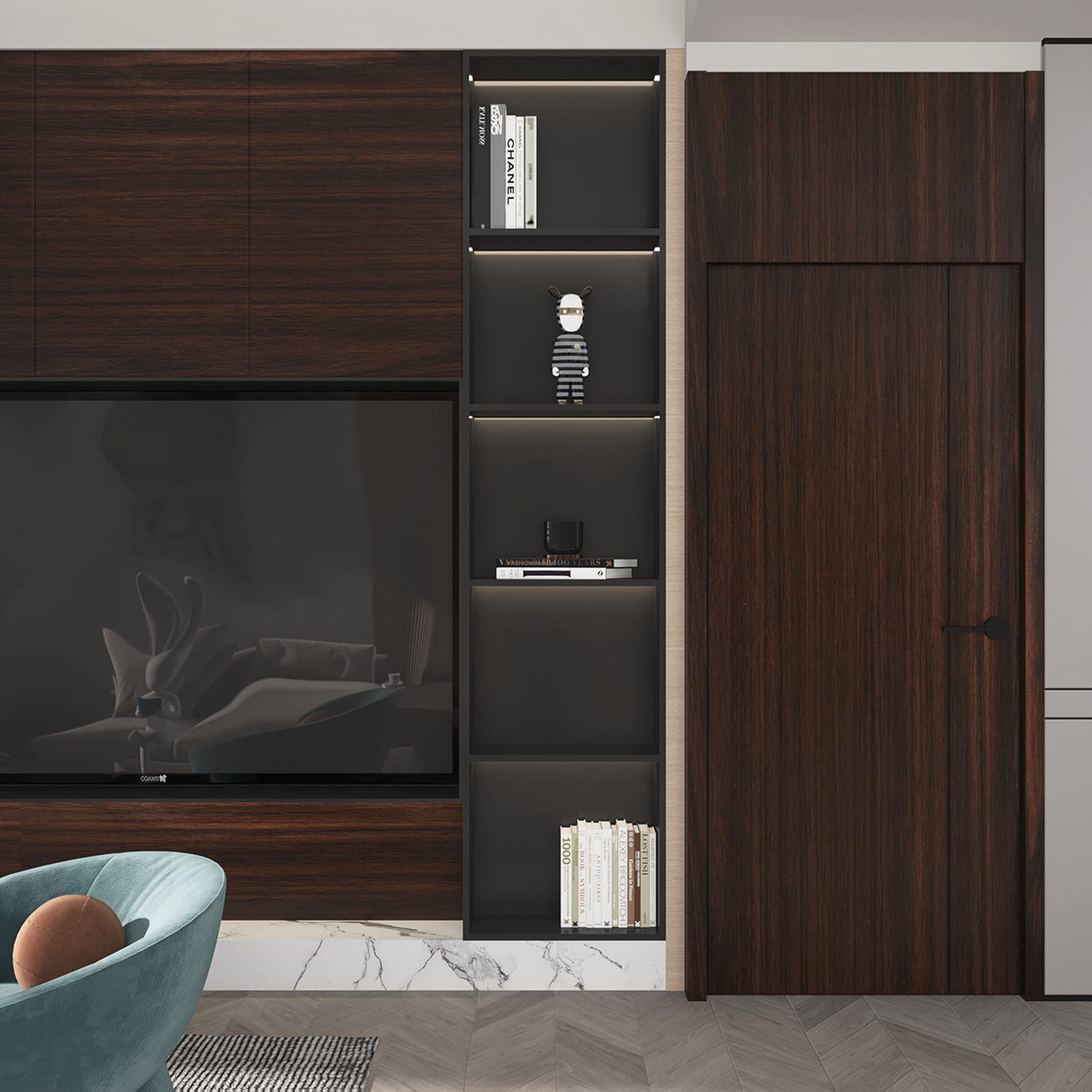 ウォールナット 壁紙木目