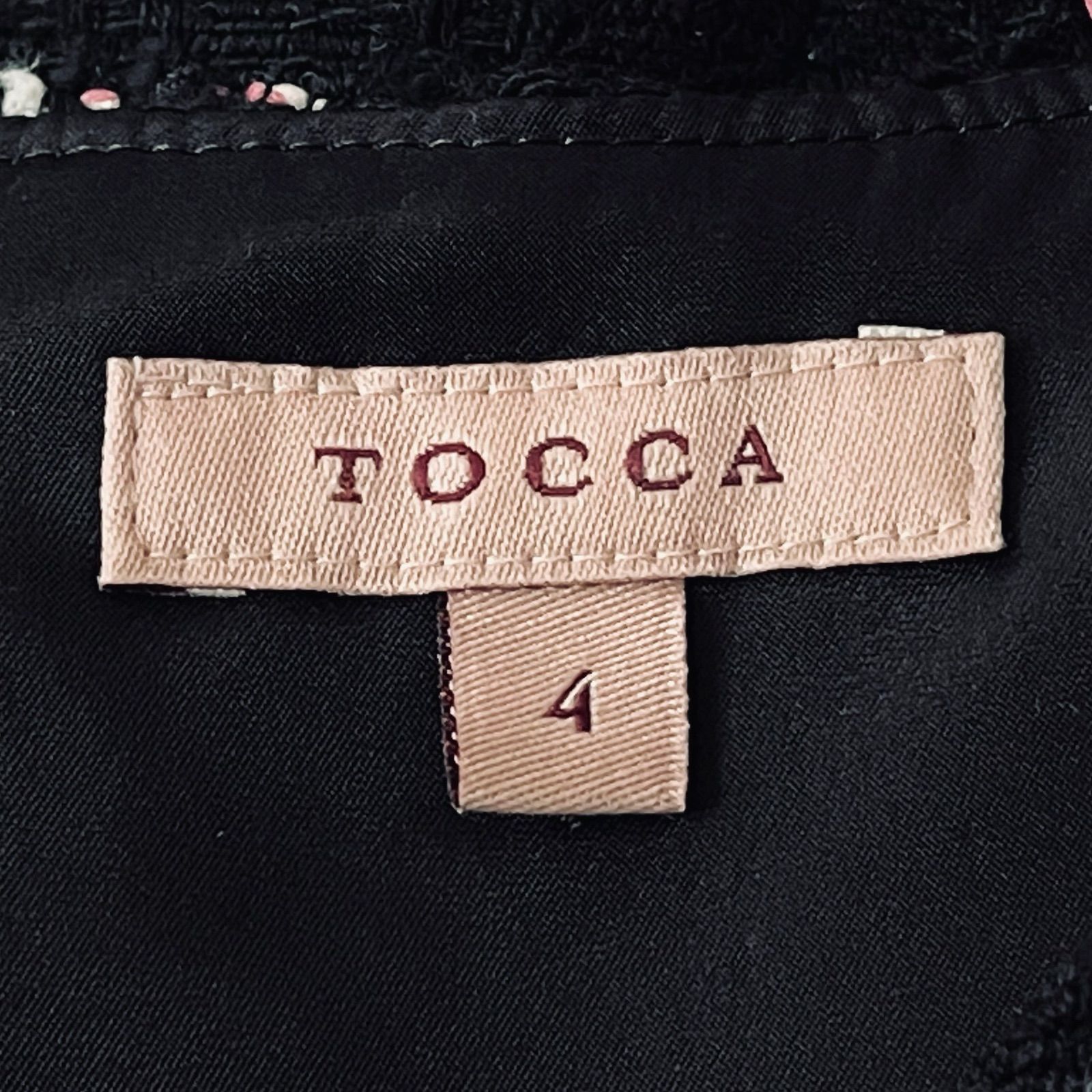 TOCCA トッカ 洗えるツイード TRAM ブラック ドレス