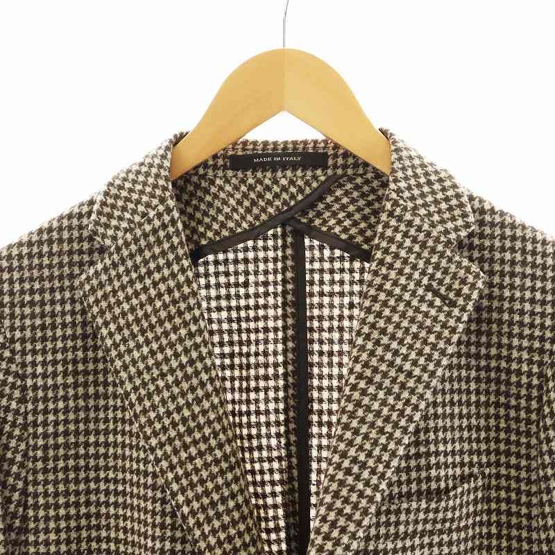 タリアトーレ】テーラードジャケット ハウンドトゥース くるみボタン