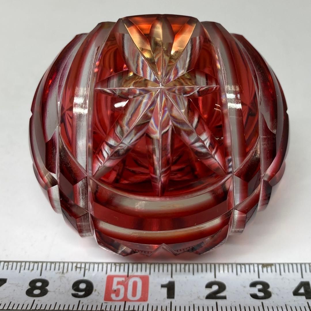 各務クリスタル 江戸切子 時計 232g 共箱 東H5-1111☆1Fタカサ KAGAMI