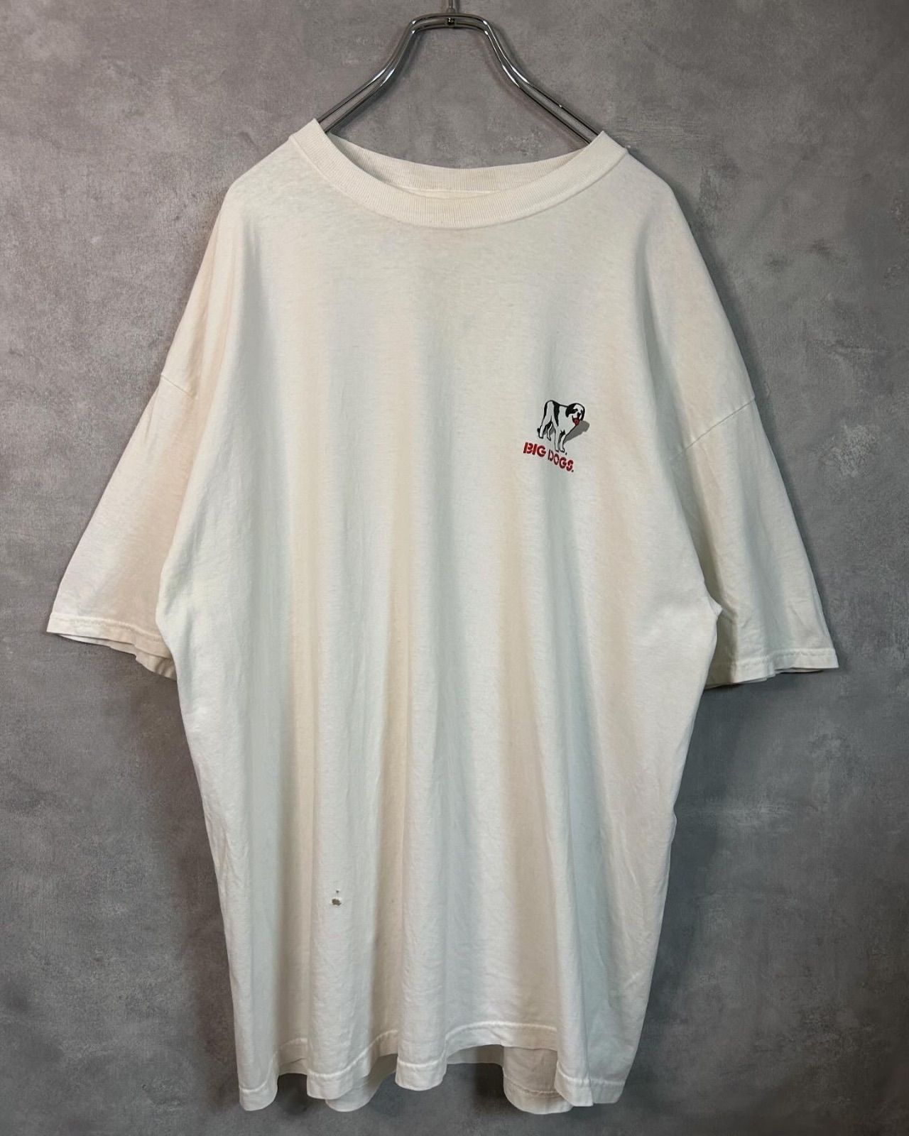 00s "BIG DOGS" Back Print T-shirt White